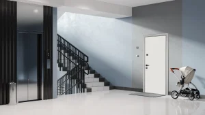 Входные алюминиевые двери для новостройки